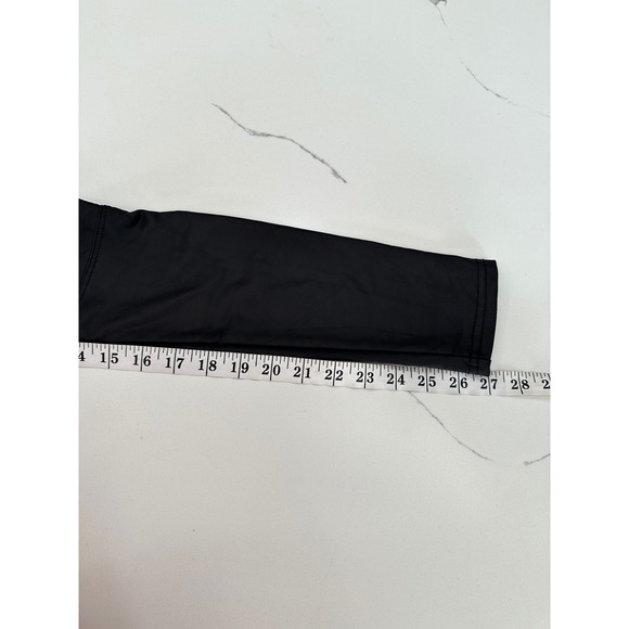 TAG Elemental Moto Leggings Black Faux Leather Panels‎ Small S USA Made - Picture 6 of 6